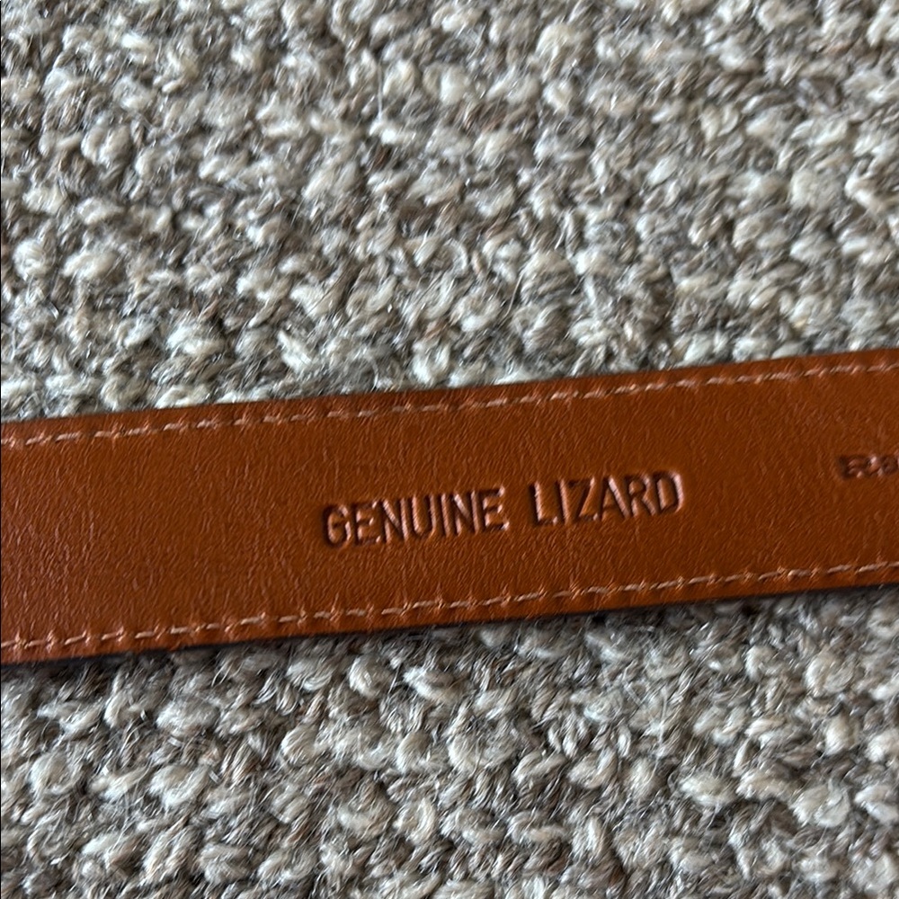 Ralph Lauren Lizard Black womens  Belt - Classic Buckle Sz 28 - Picture 2 of 4